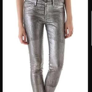 J Brand Metallic Skinny Jeans